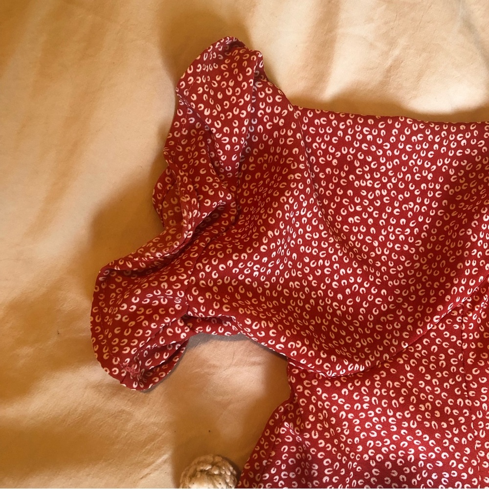 Castana Rust Red Print Button-Up Dress - Picture 6 of 10